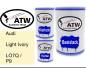 Preview: Audi, Light Ivory, LO7Q / P9: 500ml Lackdose + 500ml Klarlack + 250ml Härter - Set, von ATW Autoteile West.